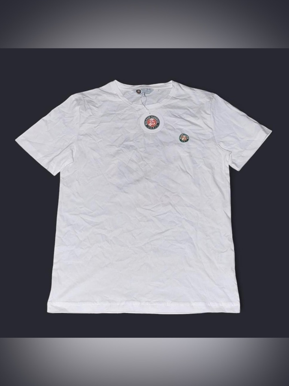 Roland Garros Paris French Open Tennis T-Shirt Mosaique Blanc